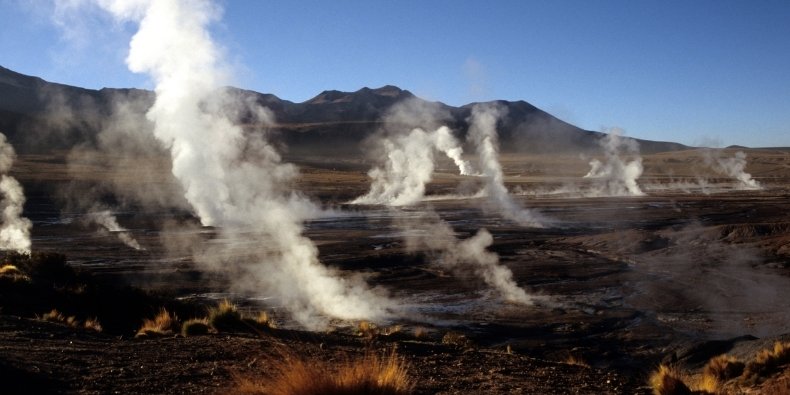 tatio geysers in atacama desert