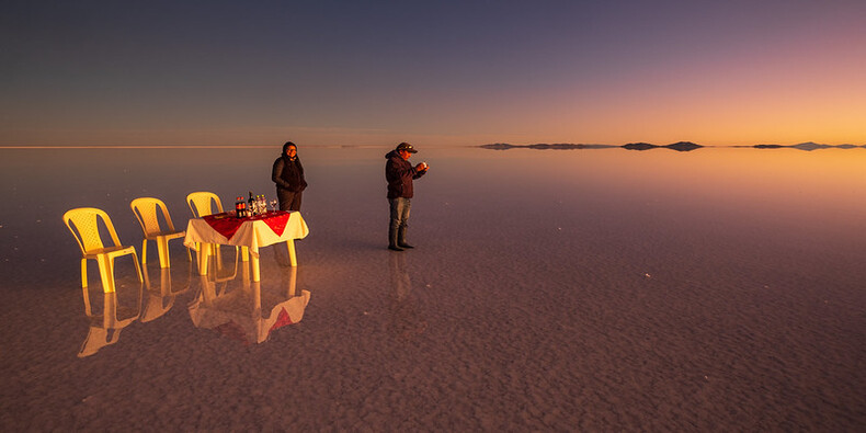Roteiro no Salar de Uyuni - por do sol